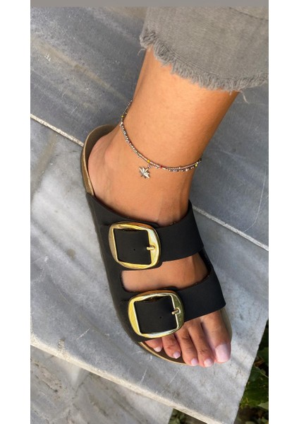 Çelik Silver Ikili Renkli Kuzey Yıldızlı Halhal