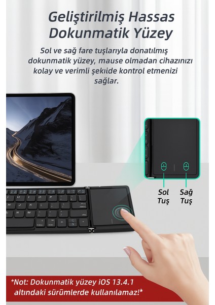 Windows Ios Android Tablet Telefon Için Taşınabilir Mini Katlanır Kablosuz Bluetooth 5.1 Klavye fırsatları