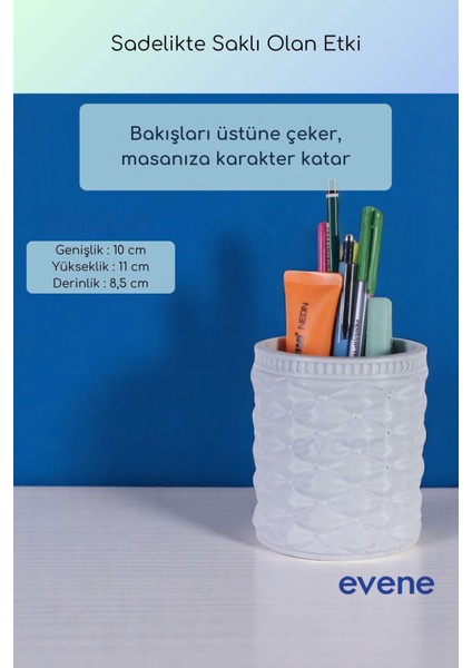 Kalemlik Masa Kalemliği Organizer Kalemlik Beyaz Renk Model 85 modelleri
