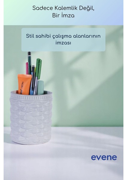 Kalemlik Masa Kalemliği Organizer Kalemlik Beyaz Renk Model 85 fırsatları