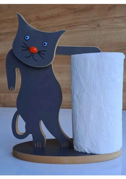 Demonte Ahşap Kedi Figürlü Ofis Banyo Mutfak V.s. Için Kağıt Havluluk fiyatları