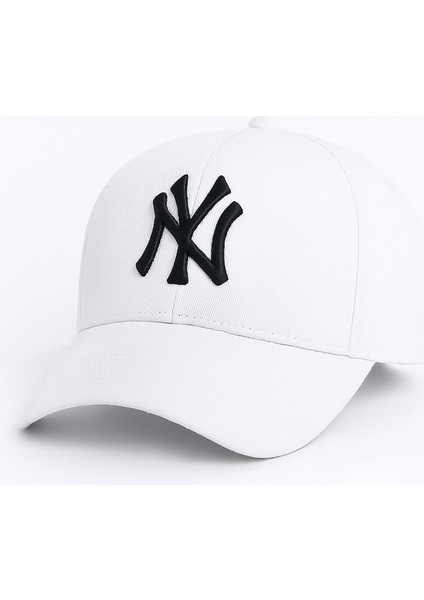 Ny New York Nakış Unisex Beyzbol Beyaz ve Siyah Şapka Kadın Şapka Erkek Şapka Yazlık Şapka modelleri