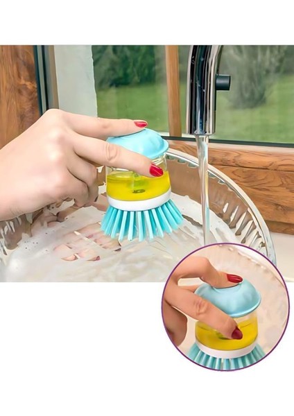 2 Adet Deterjan Hazneli Bulaşık Fırçası, Basmalı Mutfak Banyo Temizlik Yıkama Fırçası 2’li Set modelleri