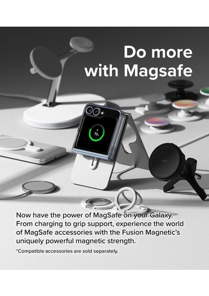 Samsung Galaxy Z Flip 7 Kılıf Magsafe Wireless Kablosuz Şarj Destekli Sert Şeffaf Darbe Emici Kapak fırsatları