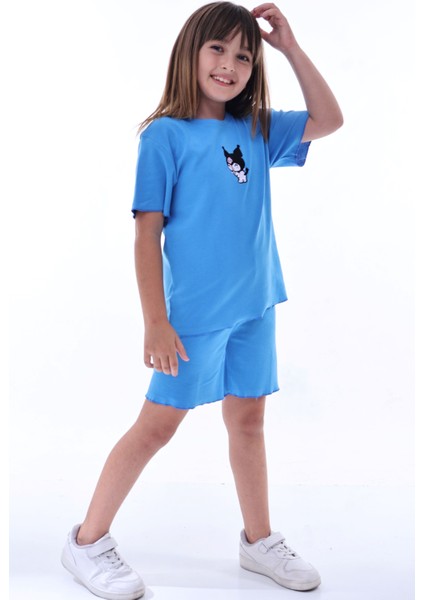 Ribana Beybi Overlok Detaylı Kuromi Nakışlı Alt-Üst Takım fiyatları