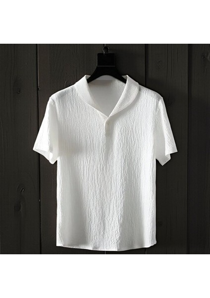 Alaçatı Stili Erkek Bürümcük Krinkıl Kumaş Yazlık Likralı Polo Yaka Tshirt ve Eşofman Takım Kombini fiyatları