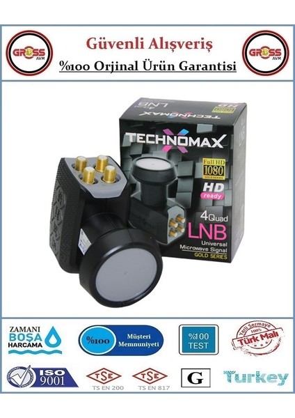 Dörtlü Lnb - Gold Full Hd