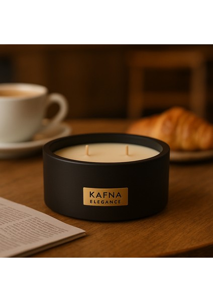 Kahve Kokulu Siyah Beton Mum – %100 Soya Wax, El Yapımı, Doğal Vegan Mum fiyatları
