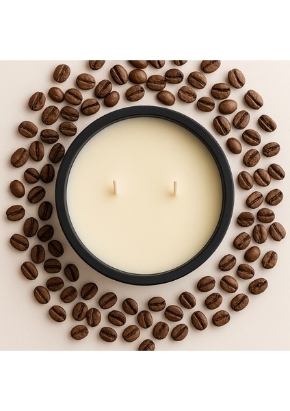 Kahve Kokulu Siyah Beton Mum – %100 Soya Wax, El Yapımı, Doğal Vegan Mum modelleri