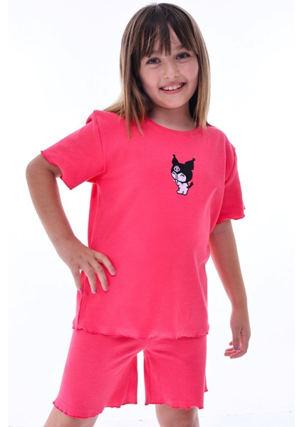 Ribana Beybi Overlok Detaylı Kuromi Nakışlı Alt-Üst Takım fiyatları