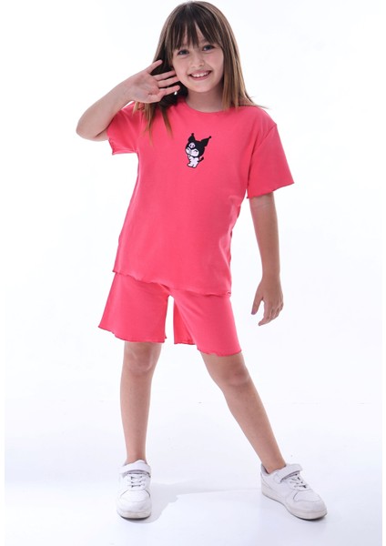 Ribana Beybi Overlok Detaylı Kuromi Nakışlı Alt-Üst Takım fırsatları