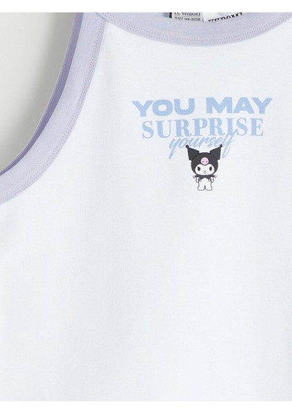 Halter Yaka Kuromi Baskılı Kız Çocuk Crop Atlet (S5) modelleri