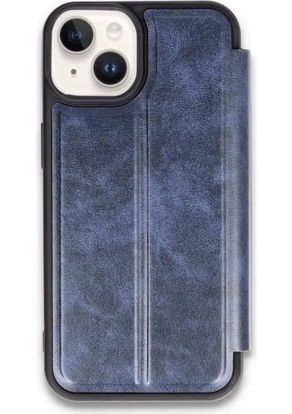 iPhone 15 Kılıf Flip Cover - Lacivert