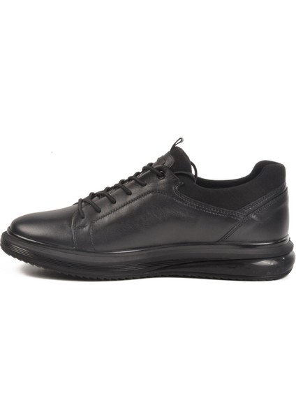 152-19596 M Siyah-Siyah Hakiki Deri Erkek Sneaker fiyatları