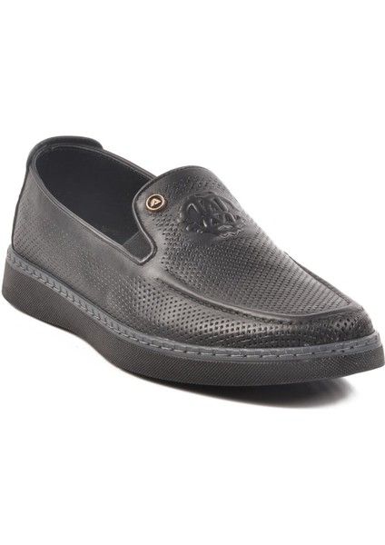 C330 M Siyah Hakiki Deri Erkek Günlük Ayakkabı