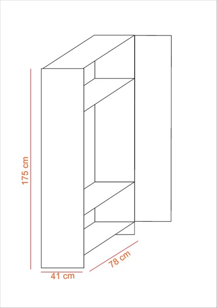2 Kapaklı Elbise Dolabı Beyaz 80 cm Genişlik modelleri