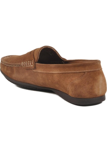 Kazar 3Y0113-163 M Toprak Nubuk Hakiki Deri Erkek Loafer fırsatları