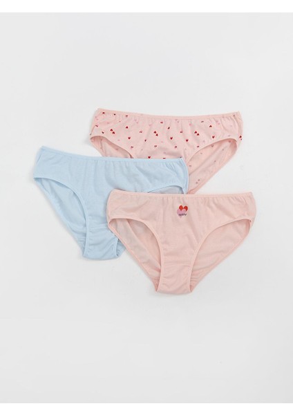 Baskılı Kız Çocuk Külot 3'lü (S5)