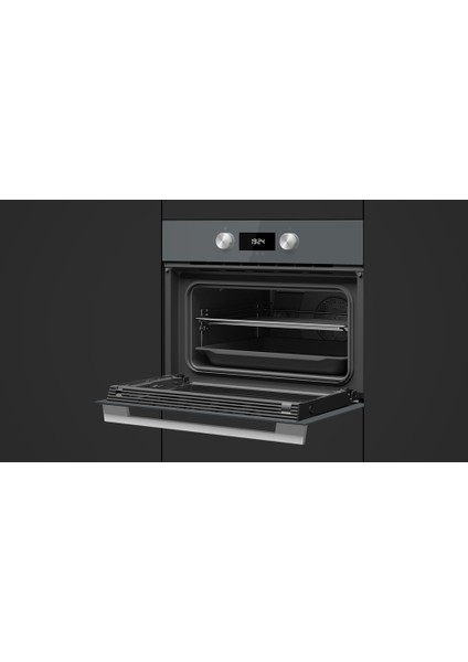 HLC 8400 ST Ankastre Multifonksiyonel Turbo Kompakt Fırın Gri Cam 45 lt 111130004 fırsatları