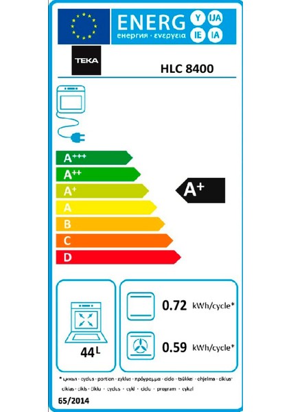HLC 8400 ST Ankastre Multifonksiyonel Turbo Kompakt Fırın Gri Cam 45 lt 111130004