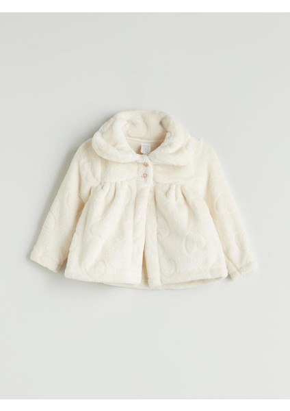 Bebe Yaka Kız Bebek Pelüş Mont (W5)