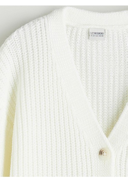 V Yaka Kız Çocuk Triko Hırka (W5) modelleri