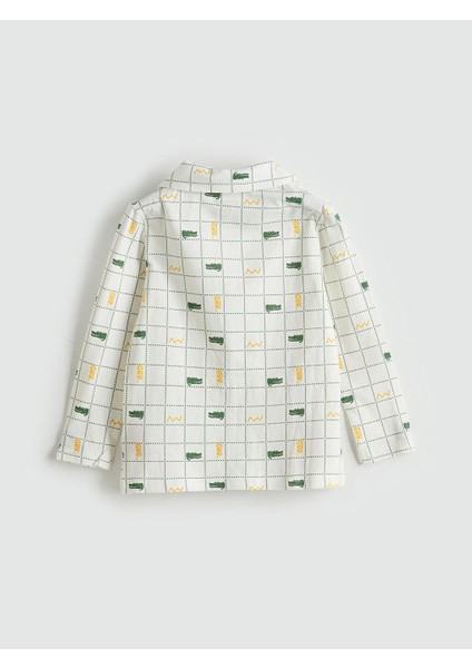 Gömlek Yaka Ekose Desenli Uzun Kollu Erkek Çocuk Pijama Takımı (W5) fırsatları