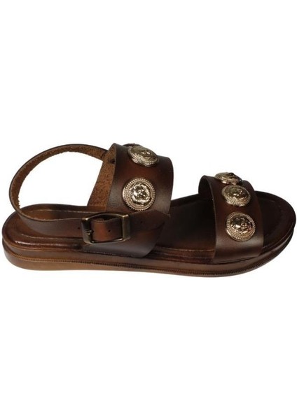 Yazkış Kadın Siyah Taba Cilt Üzeri Altın Detaylı Sandalet fiyatları