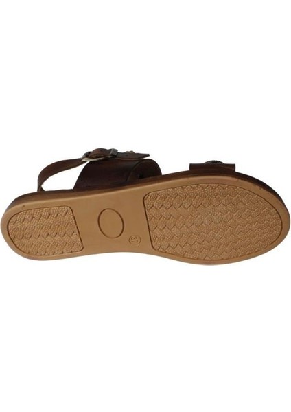 Yazkış Kadın Siyah Taba Cilt Üzeri Altın Detaylı Sandalet fırsatları