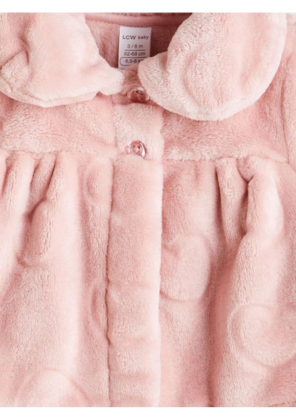 Bebe Yaka Kız Bebek Pelüş Mont (W5)