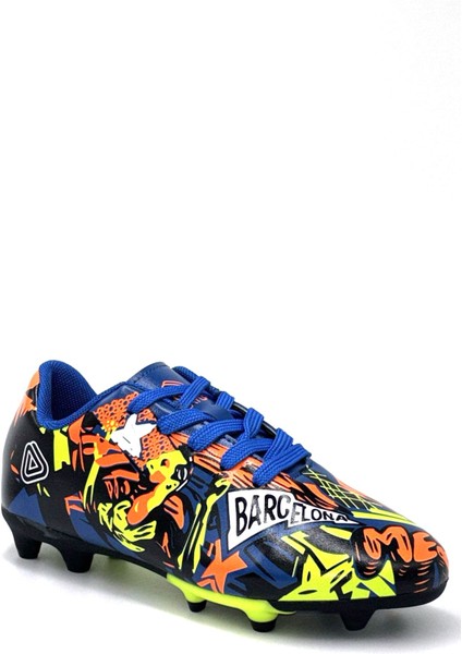 FH251-145 Bağcıklı Çocuk Halısa&krampon Ayakkabı Saks Mavi