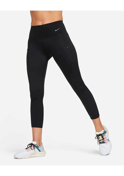 Go Firm Support Mid Rise Cropped Training Kadın Crop Tayt Siyah modelleri