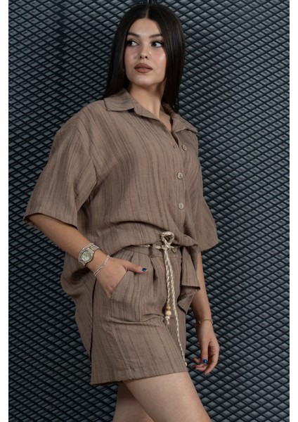 Keten Oversize Gömlek 70039 fiyatları