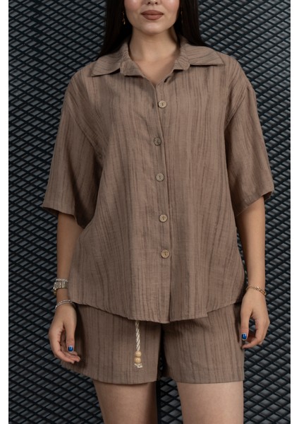 Keten Oversize Gömlek 70039 modelleri