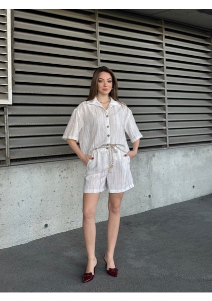 Keten Oversize Gömlek 70039