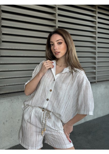 Keten Oversize Gömlek 70039 fiyatları