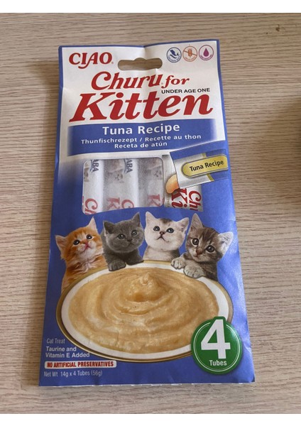 Ciao Churu Yavru Kediler Için Tuna Balıklı Krema Ödül Maması