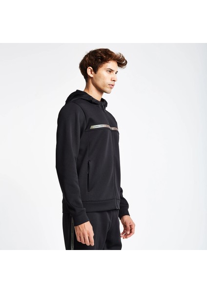 Erkek Fermuarlı Kapüşonlu Sweatshirt 24N-1128