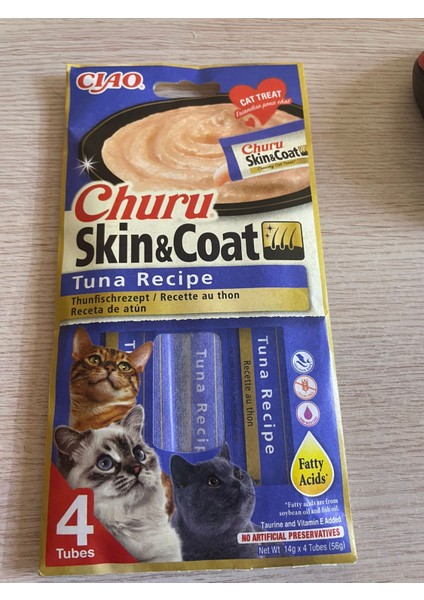 Ciao Churu Skin & Coat Ton Balıklı 4X14 gr Sıvı Kedi Ödül Maması