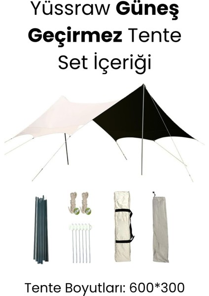Güneşlik Tente Plaj, Kamp Dayanıklı Oxfor Kumaş Su Geçirmez Gölgelik Çadır 600*300 cm fiyatları