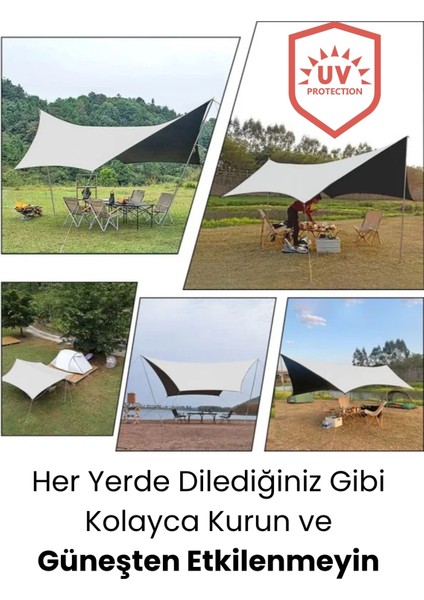 Güneşlik Tente Plaj, Kamp Dayanıklı Oxfor Kumaş Su Geçirmez Gölgelik Çadır 600*300 cm modelleri