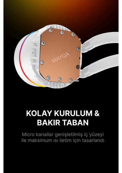 Hydra AHD360W Argb Aynalı Fan 360MM Sonsuzluk Aynalı Beyaz Sıvı Soğutma modelleri