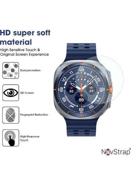 Samsung Galaxy Watch Ultra (2025) 47MM ile Uyumlu Ekran Koruyucu 9h Temperli Cam Kolay Uygulama Aparatlı fırsatları