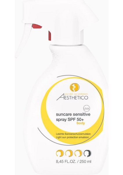 Aesthetıco Suncare Sensitive Spray Spf 50+, Hassas Ciltler Için Güneş Koruyucu