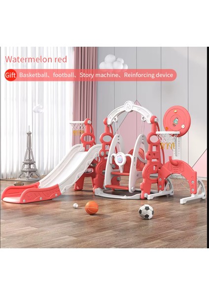 6’sı 1 Arada Çok Fonksiyonlu Çocuk Oyun Set Basketbol, Salıncak, Kaydırak, Futbol Kalesi Atış Yeri