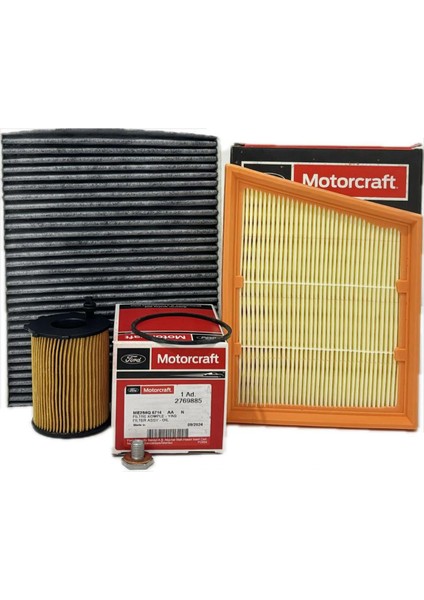 Ford Fiesta 1.5 Tdci Dizel Filtre Bakım Seti 2017 Sonrası Hava+Yağ+Karbonlu Polen Filtresi