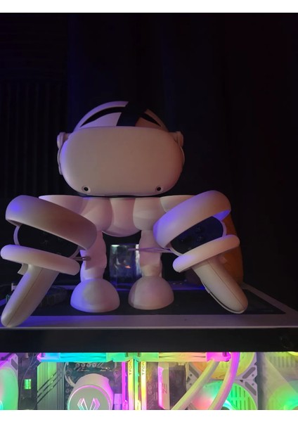 Meta Quest 3 / 3s ve Quest 2 Için Vr Standı Robot Figürü Oculus Meta Quest Vr Standı Vr Gözlük Stand
