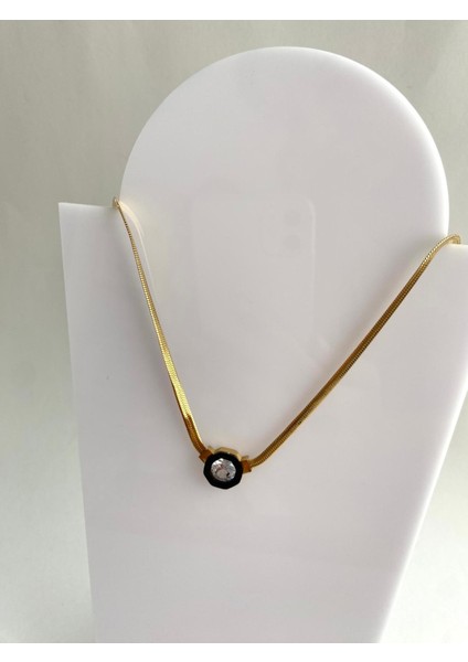 Serenay Çağla Italyan Zincir Gold Çelik Kolye modelleri