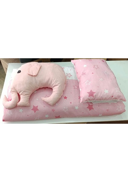 Oyun Parkı Bebek Uyku Seti 4 Parça Pembe