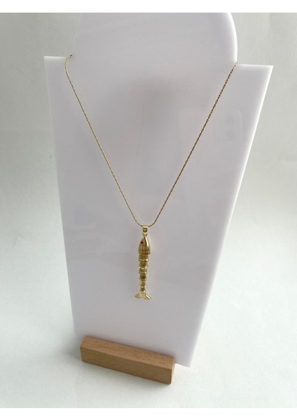 Balık Model Ince Zincir Gold Çelik Kolye fırsatları